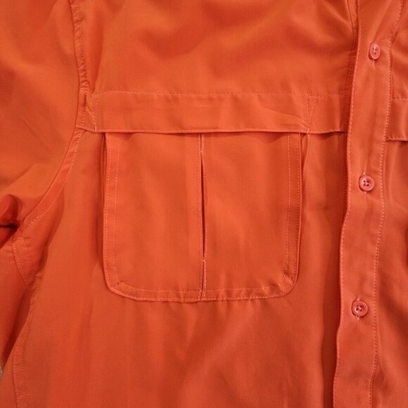 Ocean & Coast Long Sleeve Fishing Shirt Men's XL Orange Activewear Vented EUC LN - Picture 5 of 15